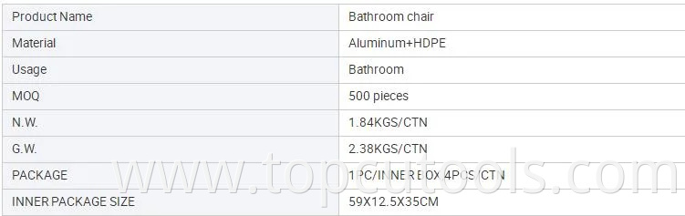 Anti-Slip Bench Bathtub Stool Seat Adjustable Shower Chair Shower Commode Chair for Elderly, Senior, Handicap & Disabled